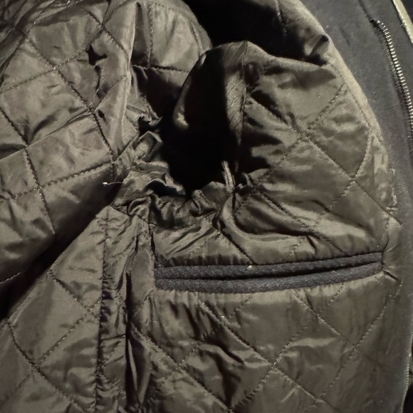 The Kooples Black Military Hooded Toggle Jacket with leather pocket flaps.  NWT - Picture 8 of 10